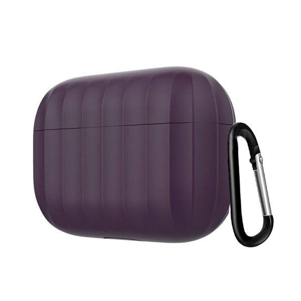 Protective Case Airpods 4 Rubber Case with Keychain | Purple Protective Case Airpods 4 Rubber Case with Keychain | Purple